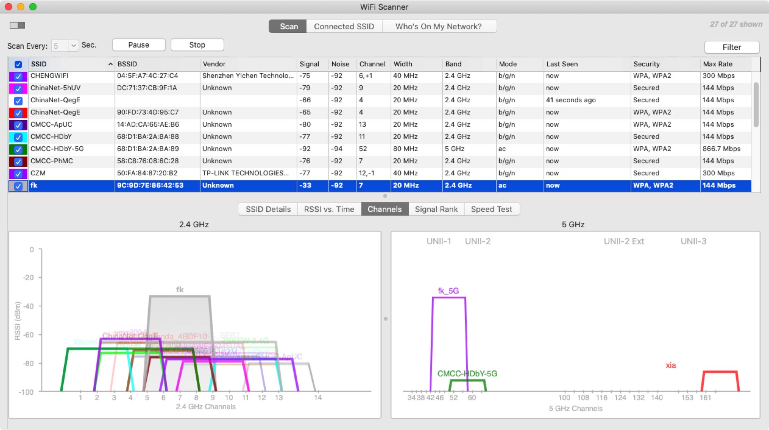 WiFi Scanner 3.0 mac wifiɨ_վ