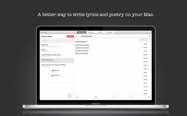 Rhymer Block Pro Mac