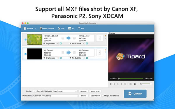 Tipard MXF Converter Mac