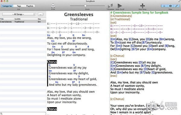 SongBook Mac