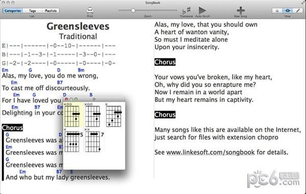 SongBook for Mac