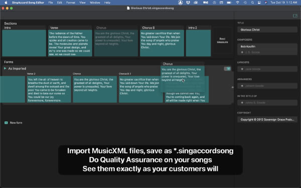 SingAccord Song Editor Mac