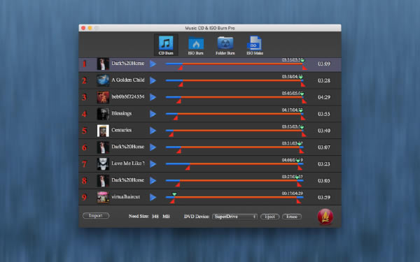 Music CD ISO Burn Pro Mac