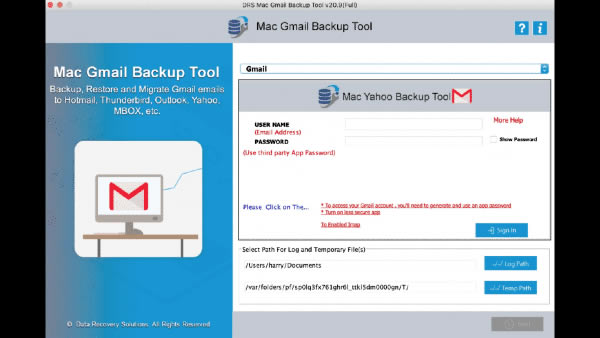 DRS Gmail Backup Tool Mac