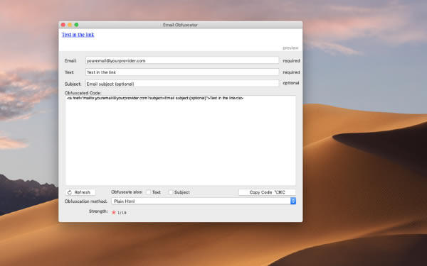 Email Obfuscator Mac