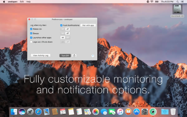 oneIopen Monitor Mac