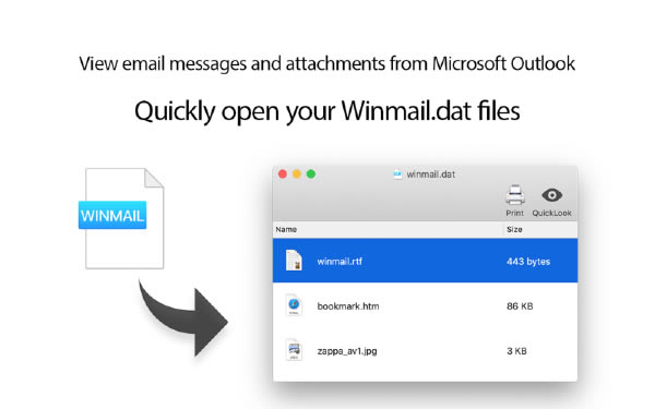 Open Winmail.dat Mac