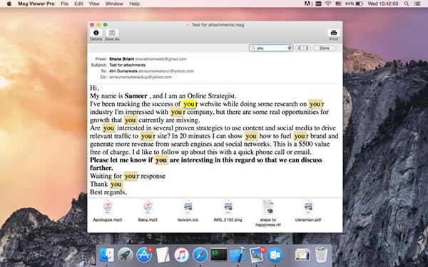 Msg Viewer Pro for Mac