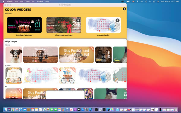 Color Widgets Mac