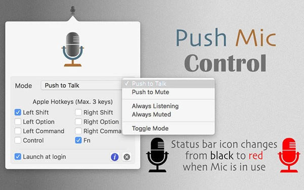 Push Mic Control Mac