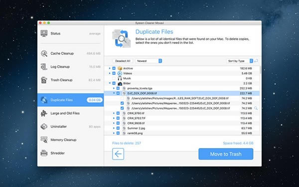 System Cleaner Movavi for Mac