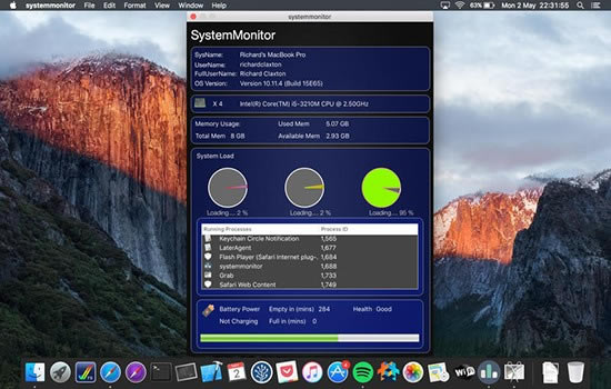 SystemMonitorApp Mac