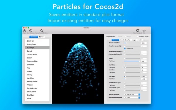 Particles for Cocos2d Mac