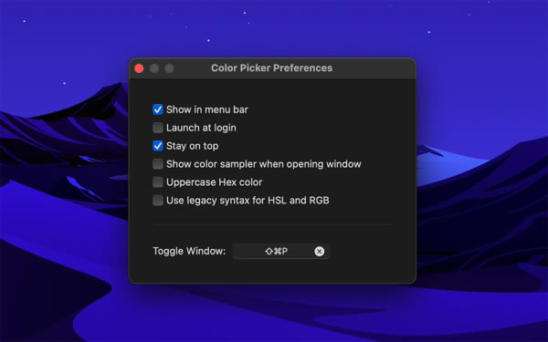 System Color Picker Mac