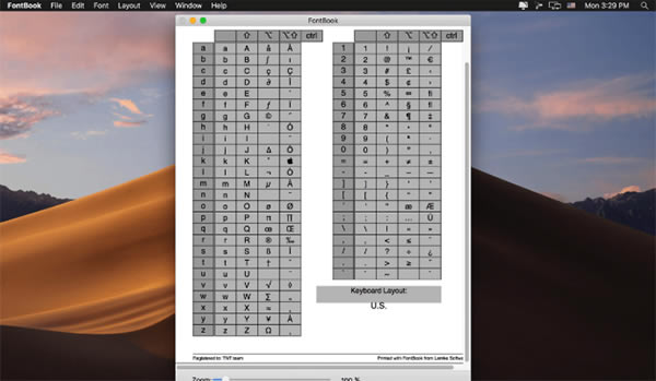 FontBook Mac