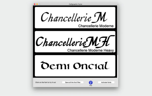 Calligraphic Fonts Mac