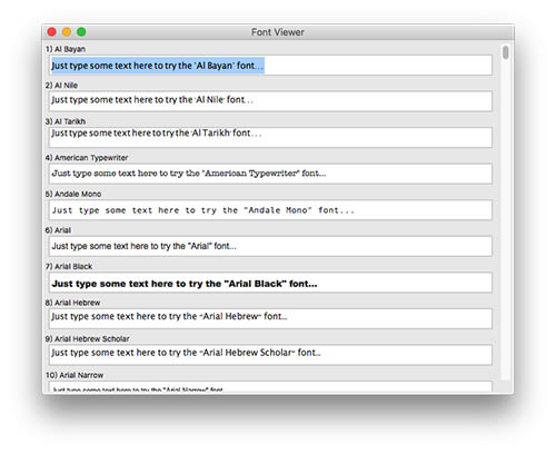 Font Viewer Mac