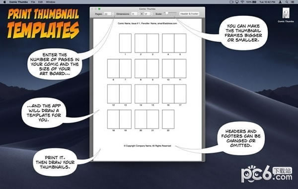 Comic Thumbs Mac