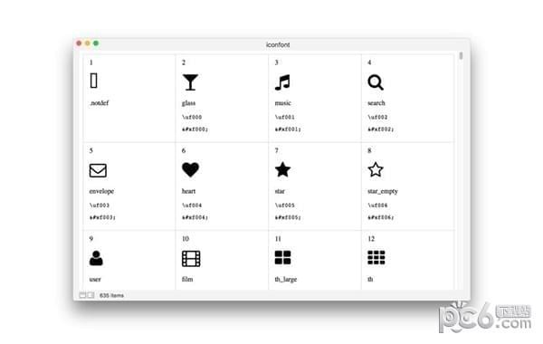 Iconfont for Mac