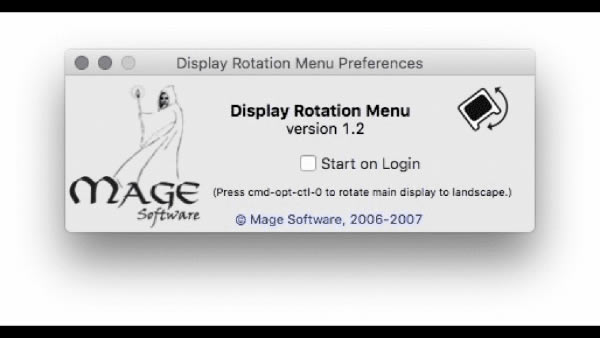 Display Rotation Menu Mac