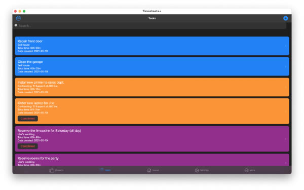 Projects Timer Mac