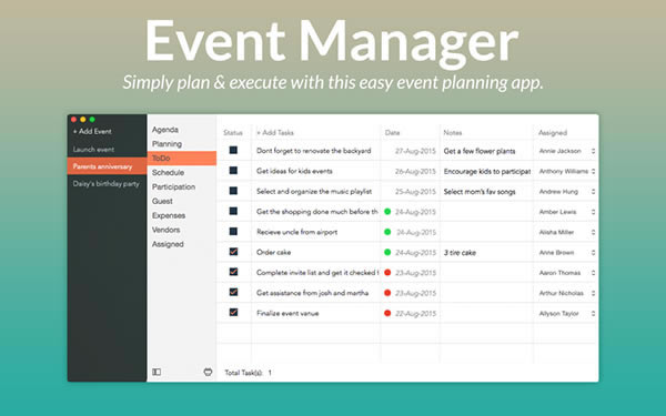 Event Manager Mac