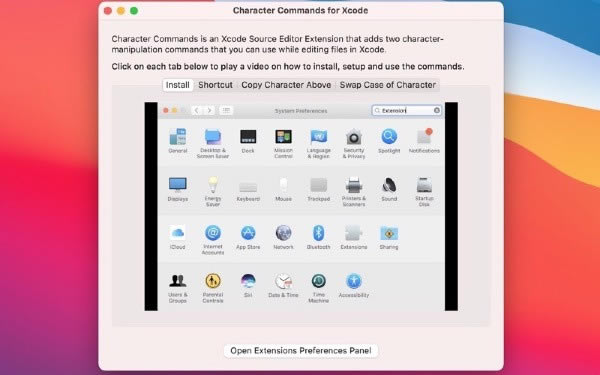 Character Commands Mac