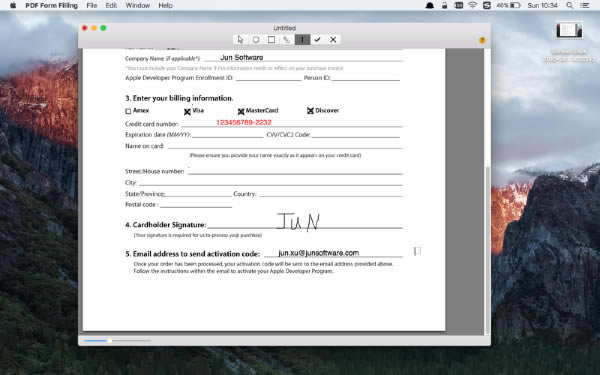 PDF Form Fillin‪g‬ Mac