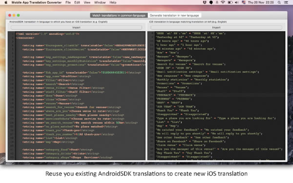 Mobile App Translation Matche‪r Mac