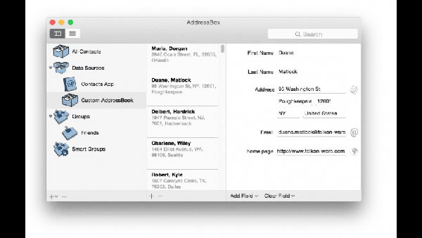 AddressBox Mac