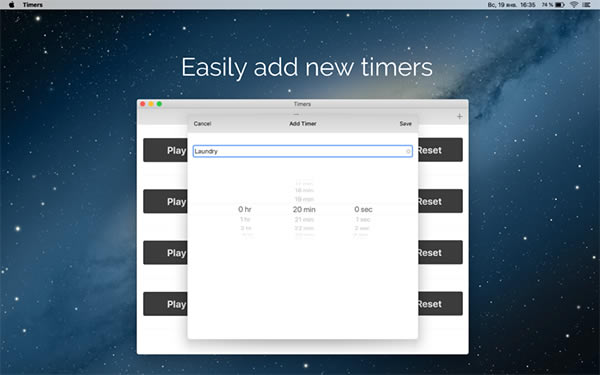 Multiple Timers Countdown Mac