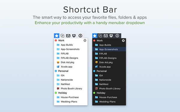 Shortcut Bar Mac