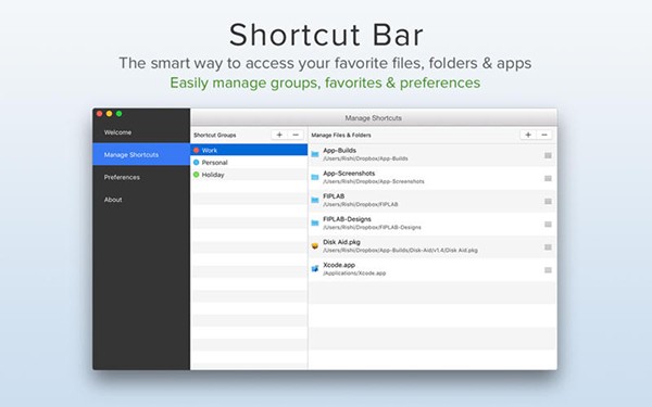 Shortcut Bar for Mac