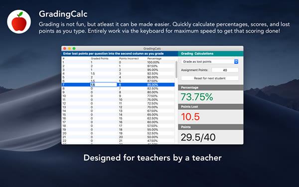 GradingCalc Mac