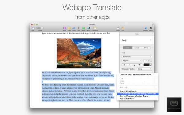 Webapp Translate Mac
