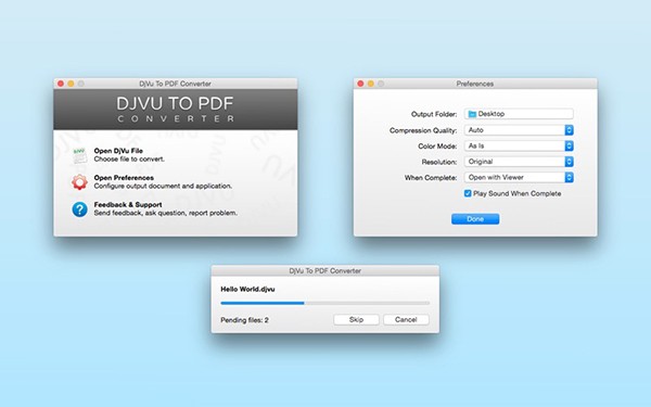 DjVu To PDF Converter Mac