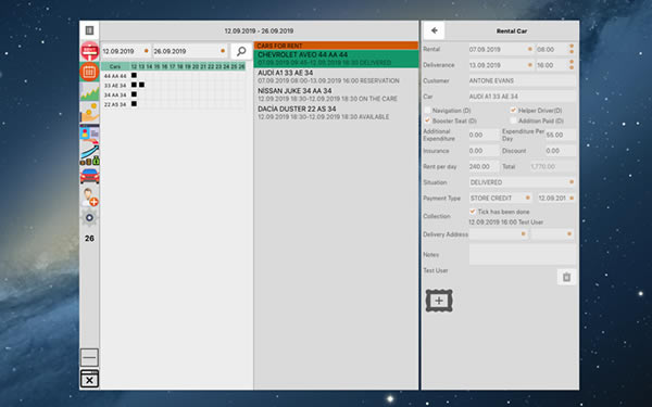 Rent a Car Management Mac