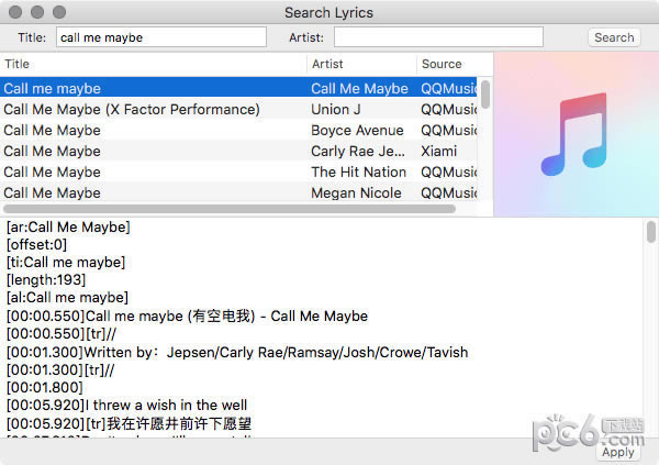 LyricsX Mac