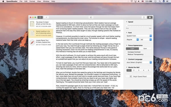 Speed Reader for Mac