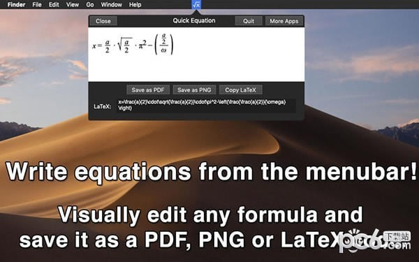 Quick Equation for Mac