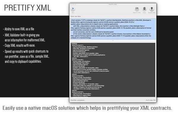 Prettify XML Mac