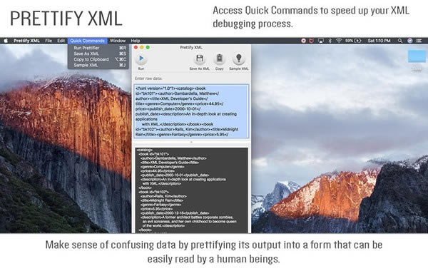 Prettify XML for Mac