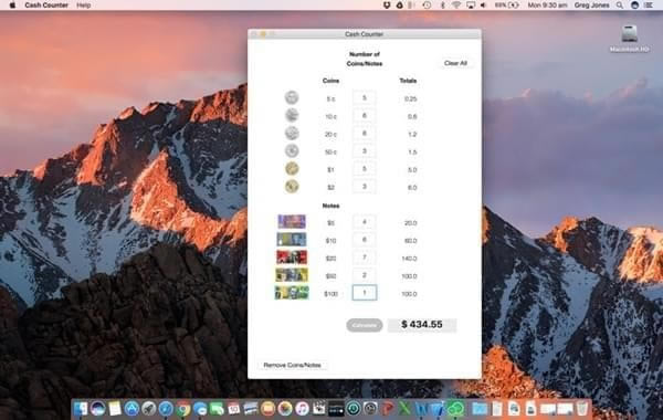 Cash Counter for Mac