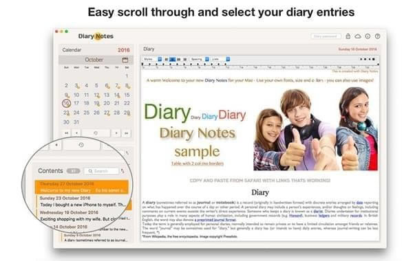 Diary Notes for Mac