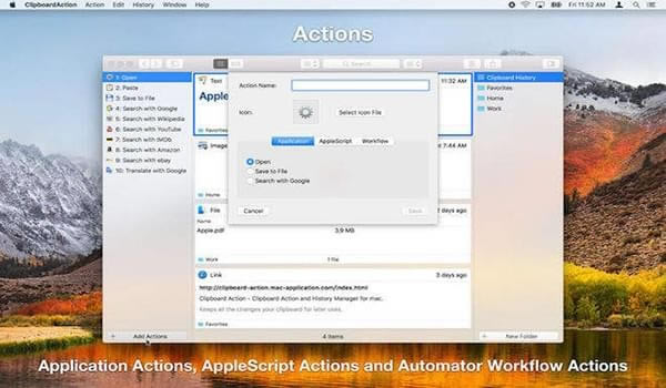 Clipboard Action for Mac