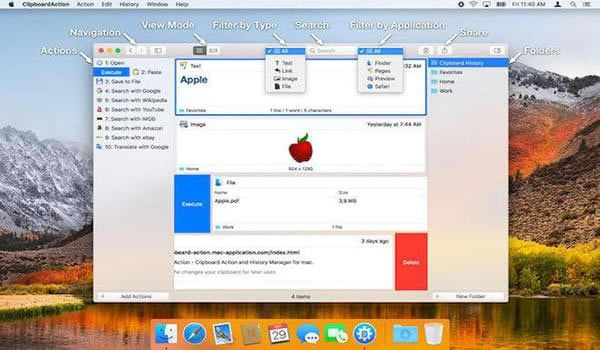 Clipboard Action Mac