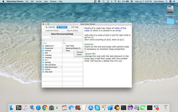 Daily Notes Planner for Mac