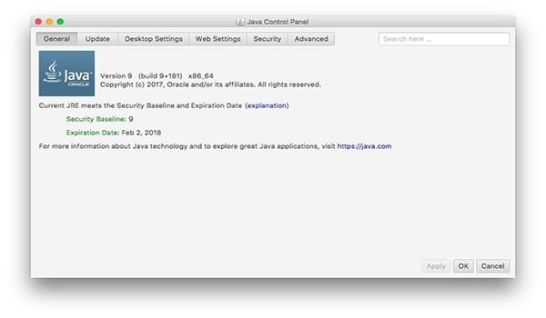 Java SE Runtime Environment 9 for Mac