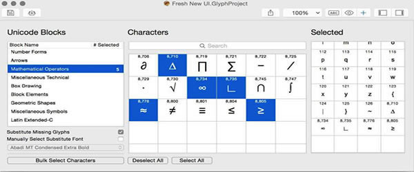 GlyphDesigner for Mac