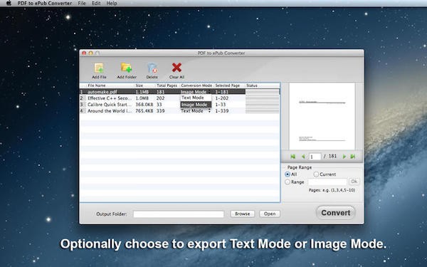 PDF to ePub Converter mac